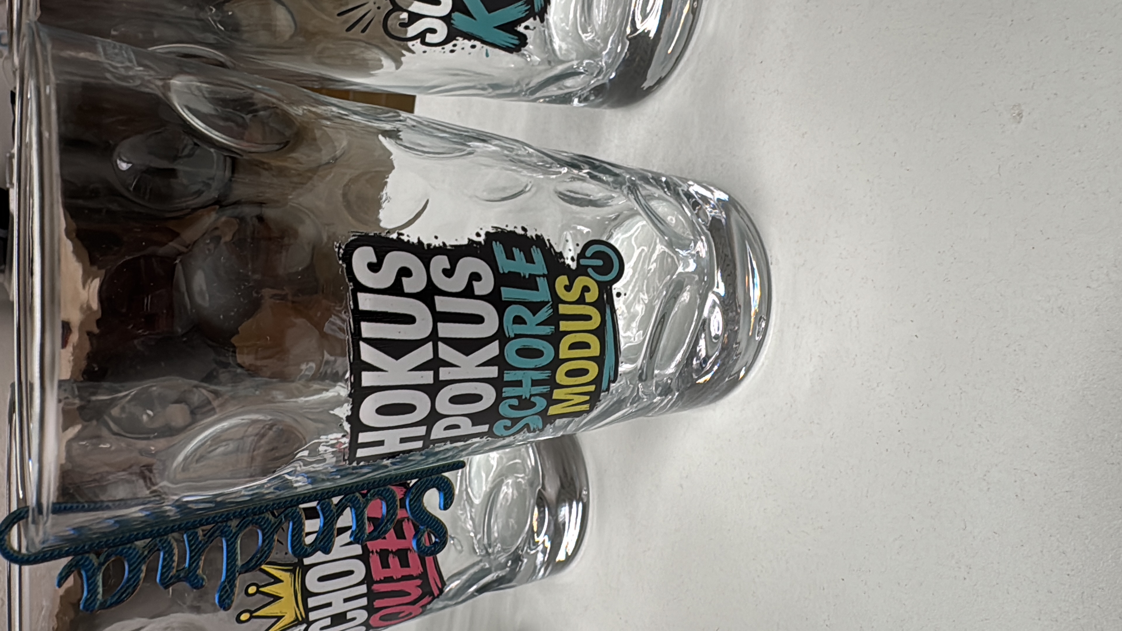Bedrucktes Schorle-Glas Hokus Pokus